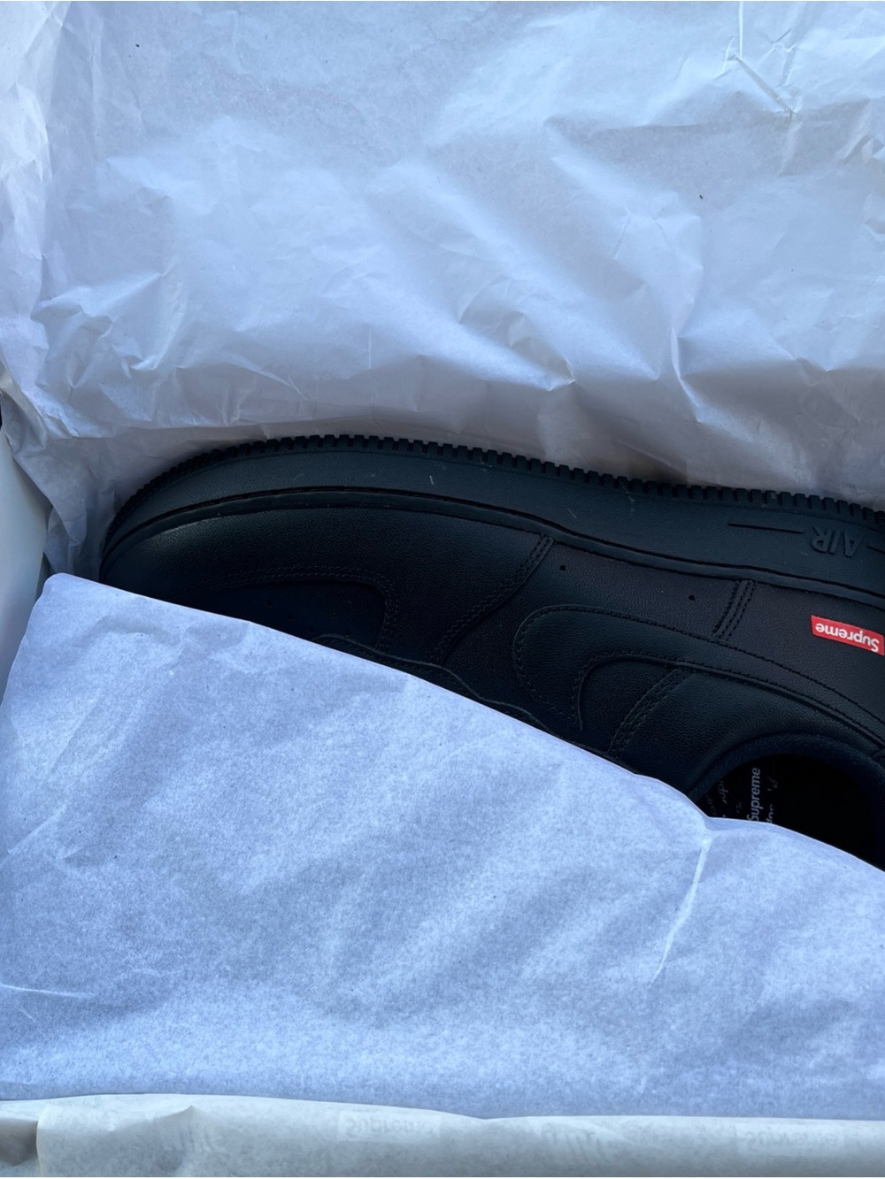 Supreme Black Leather Sneakers